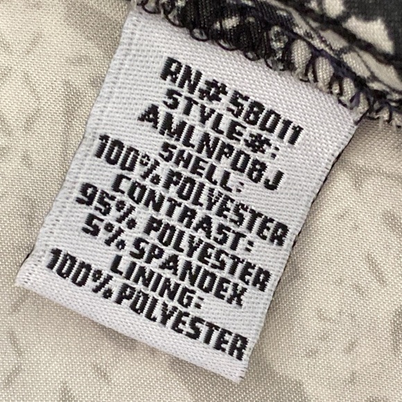 Signature by Sangria Black and White Midi Dress - Picture 9 of 10